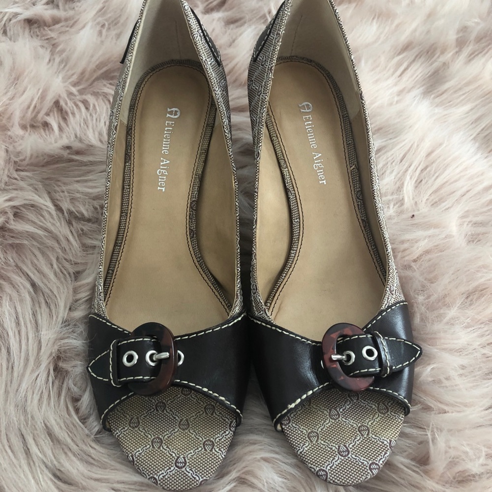 Etienne Aigner Peeptoe Heels